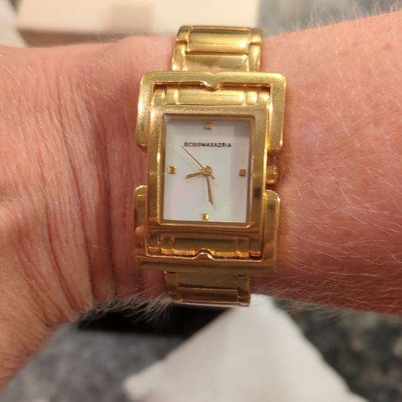 BCBGMaxAzria Gold-Tone Rectangular Watch - Picture 2 of 5